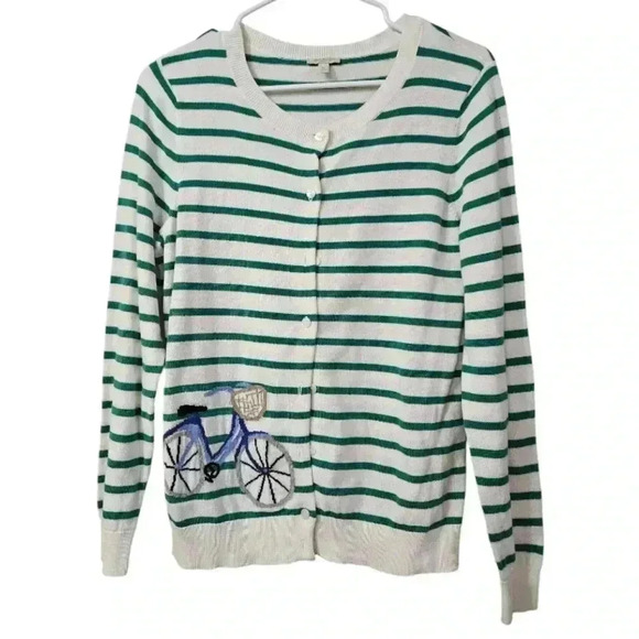 Talbots striped front button cardigan! - Picture 1 of 6